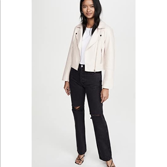 Cupcake & Cashmere Bone Faux Leather Jacket Medium BARELY WORN - Picture 4 of 4
